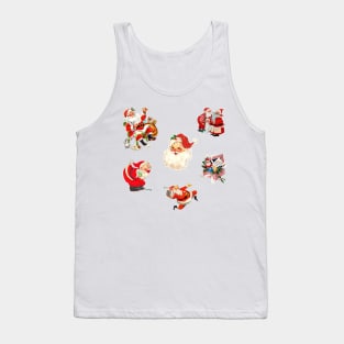 Vintage Santa Claus Stickers Pack Tank Top